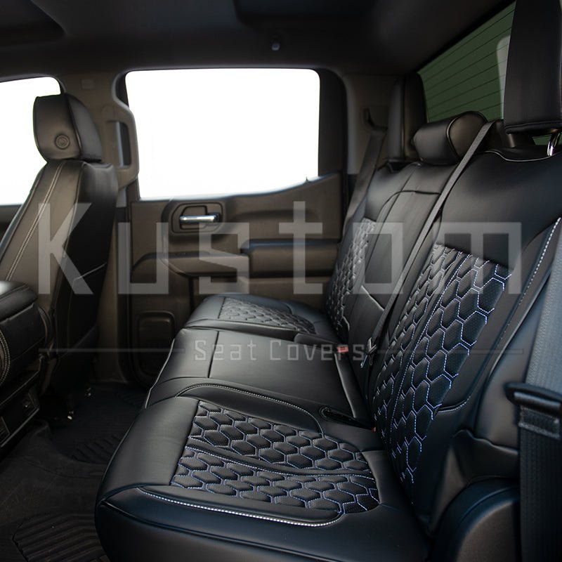 2019-up-chevrolet-silverado-custom-leather-interior-seat-coversCrew Cab | Double Cab W/ Standard Center Console